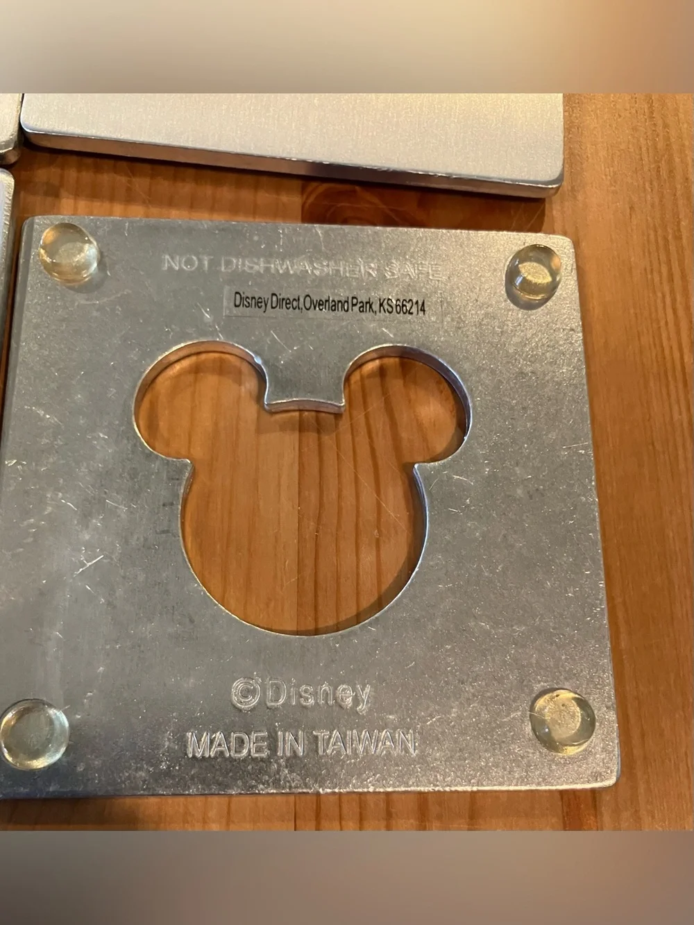 EUC Disney Mickey Silver Metal Coasters- Set of 4